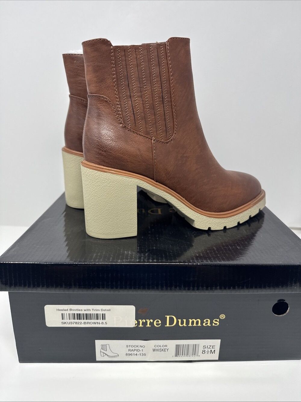Women's Pierre Dumas Rapid-1 Boots Whiskey Brown NEW WITH BOX Size 8.5